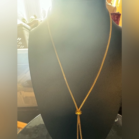 Vtg Bolo Gold/Glass necklace - Picture 3 of 5